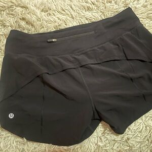 lululemon speed up shorts size 10.